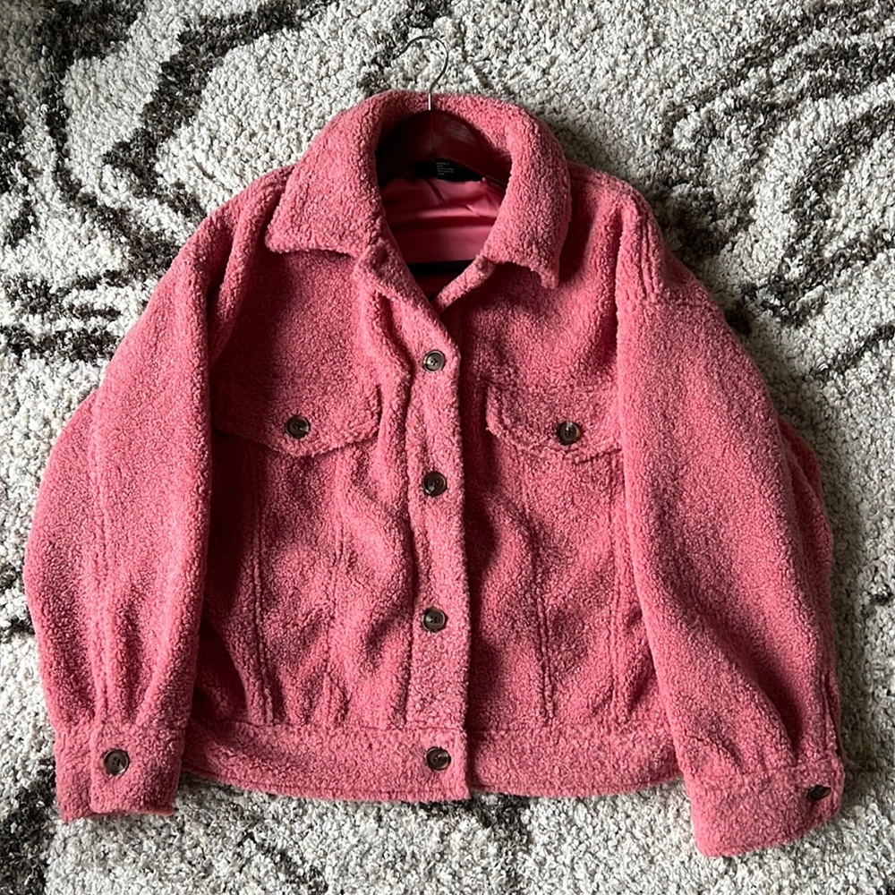 PINK SHERPA JACKET